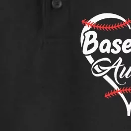 Baseball Aunt Heart Proud Baseball Auntie Dry Zone Grid Performance Polo