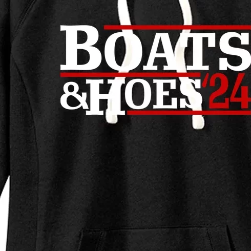 Boats And Hoes 2024 Election Funny Women's Fleece Hoodie