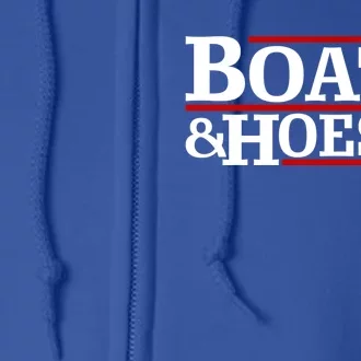 Boats And Hoes 2024 Election Funny Full Zip Hoodie