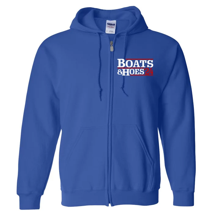 Boats And Hoes 2024 Election Funny Full Zip Hoodie