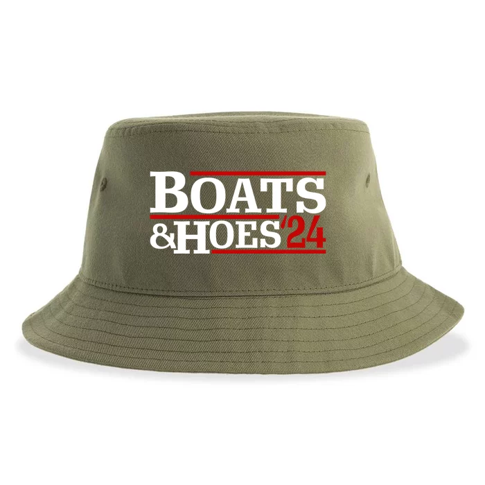 Boats And Hoes 2024 Election Funny Sustainable Bucket Hat