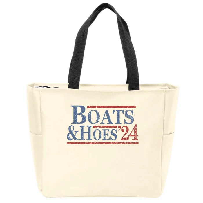 Boats And Hoes 2024 Election Funny Zip Tote Bag