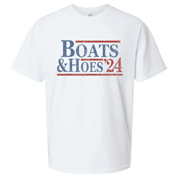 Boats And Hoes 2024 Election Funny Sueded Cloud Jersey T-Shirt