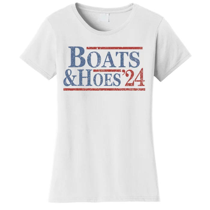 Boats And Hoes 2024 Election Funny Women's T-Shirt