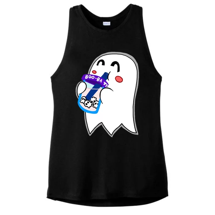 Booba A Haunted Treat Ladies Tri-Blend Wicking Tank