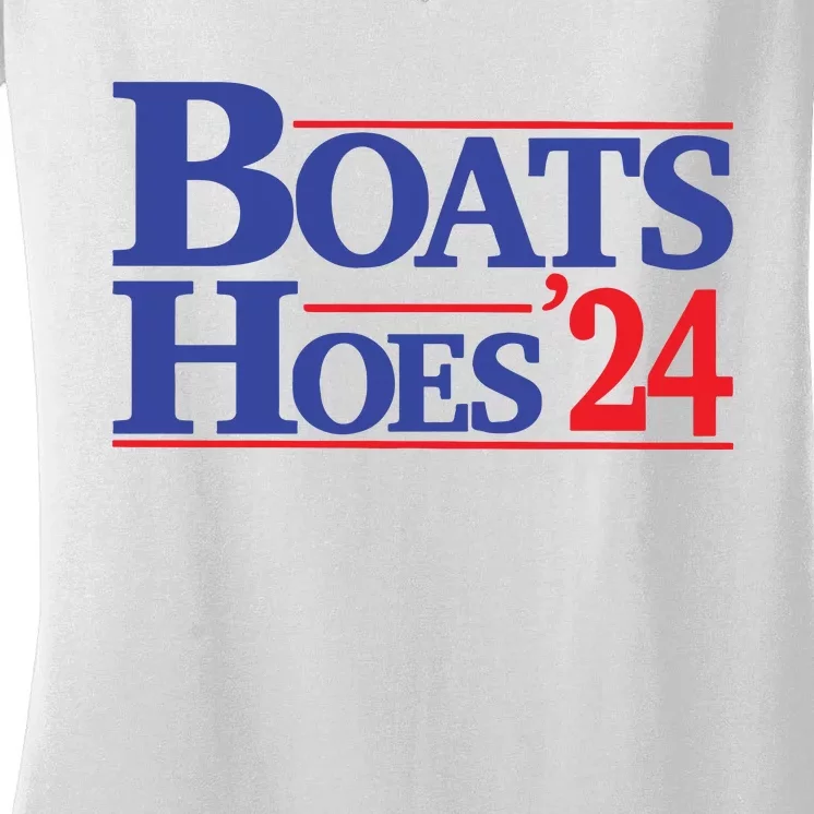 Boats And Hoes 2024 Election Day Women's V-Neck T-Shirt