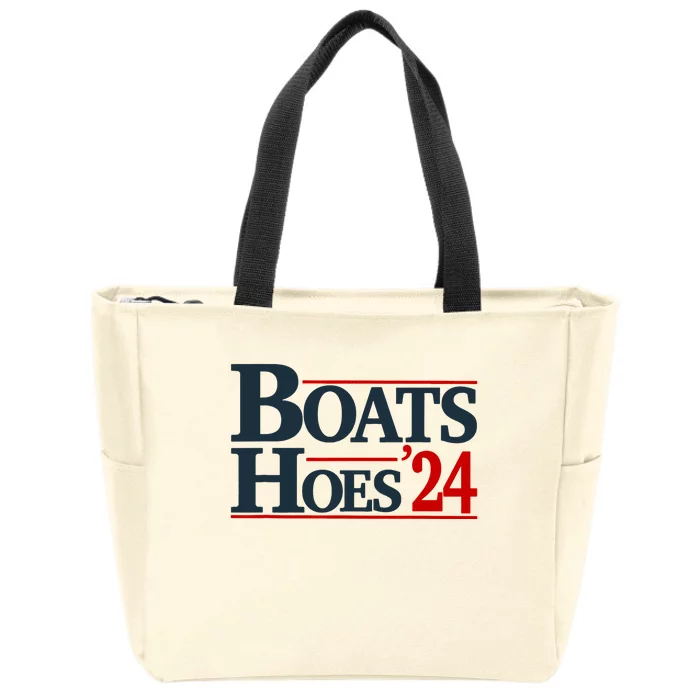 Boats And Hoes 2024 Election Funny Zip Tote Bag