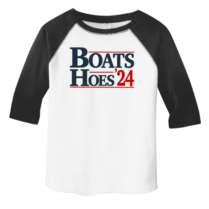 Boats And Hoes 2024 Election Funny Toddler Fine Jersey T-Shirt