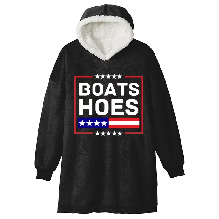 Boats And Hoes 2024 Election Funny Hooded Wearable Blanket