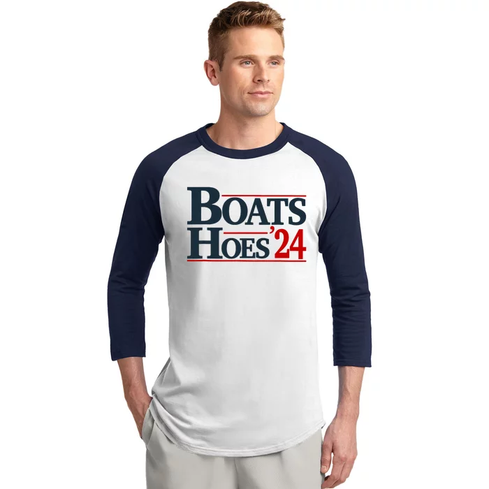 Boats And Hoes 2024 Election Funny Baseball Sleeve Shirt