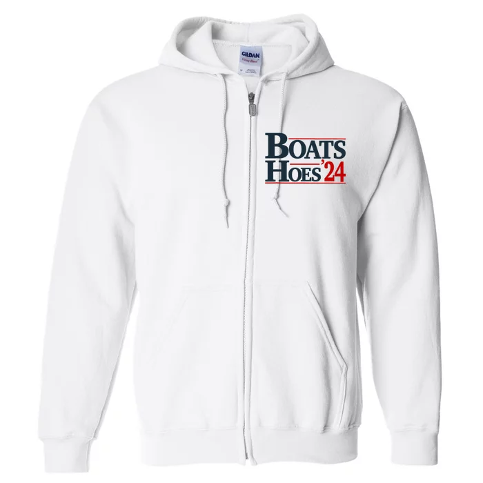 Boats And Hoes 2024 Election Funny Full Zip Hoodie