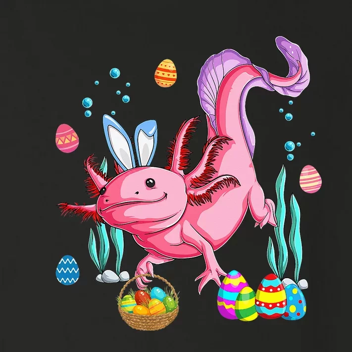 Bunny Axolotl Hunting Easter Eggs Basket Costume Toddler Long Sleeve Shirt