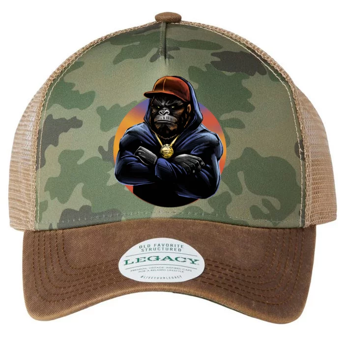 Bad Ass Hip Hop Monkey Legacy Tie Dye Trucker Hat