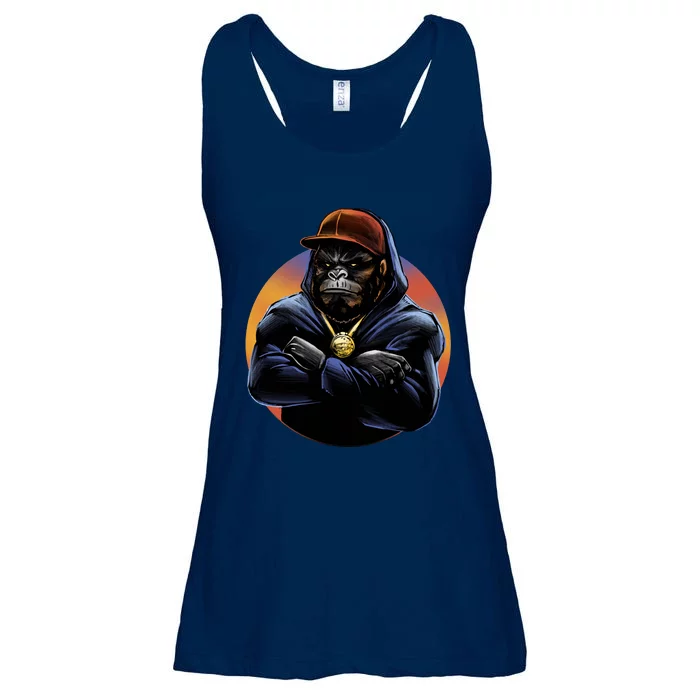 Bad Ass Hip Hop Monkey Ladies Essential Flowy Tank