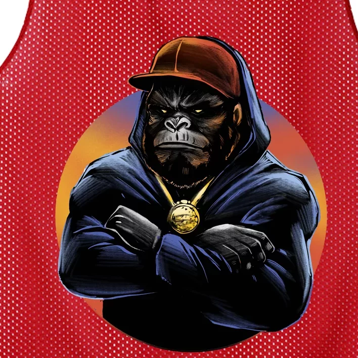 Bad Ass Hip Hop Monkey Mesh Reversible Basketball Jersey Tank