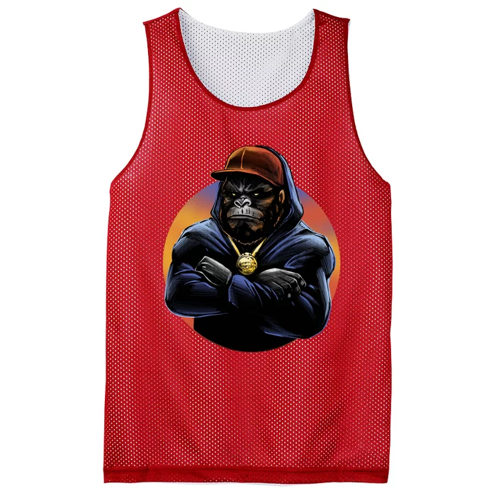 Bad Ass Hip Hop Monkey Mesh Reversible Basketball Jersey Tank