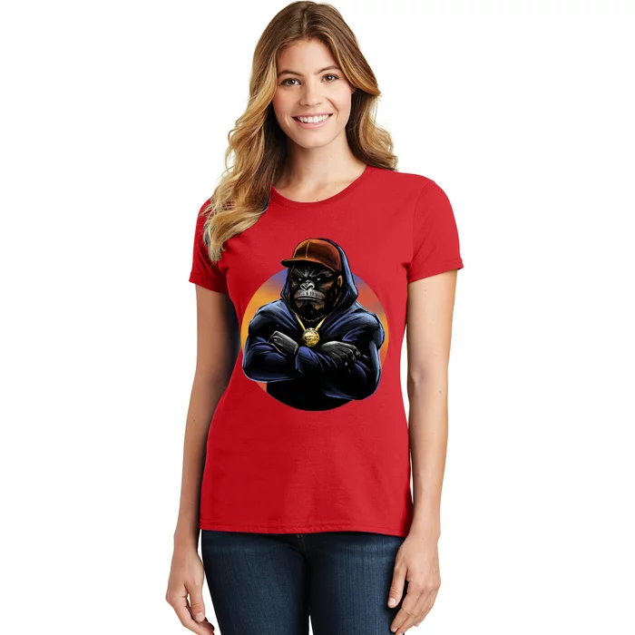 Bad Ass Hip Hop Monkey Women's T-Shirt