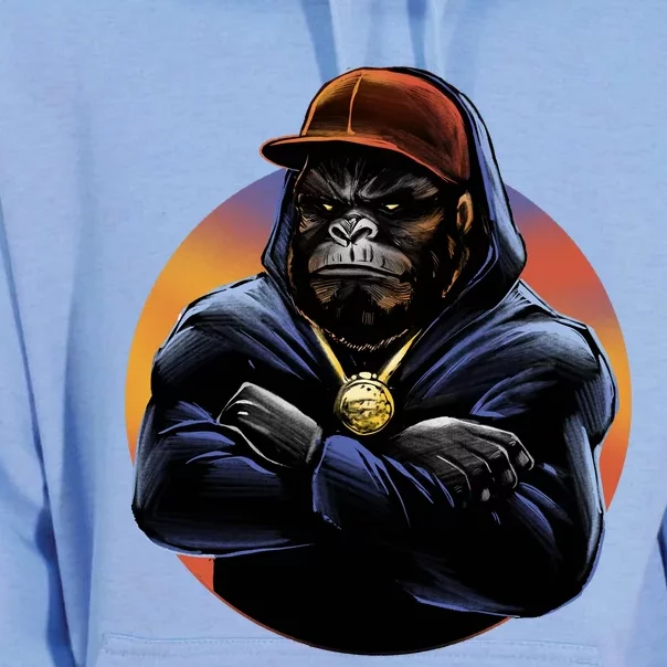 Bad Ass Hip Hop Monkey Unisex Surf Hoodie