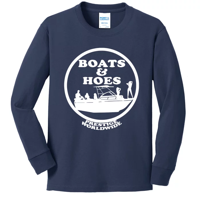 Boats And Hoes Kids Long Sleeve Shirt