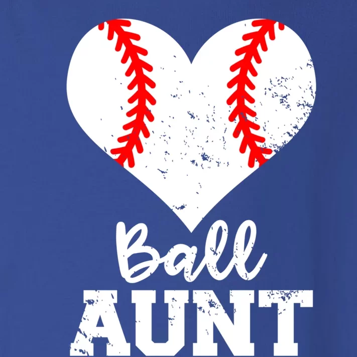 Ball Aunt Heart Funny Baseball Aunt Cool Gift Toddler Long Sleeve Shirt