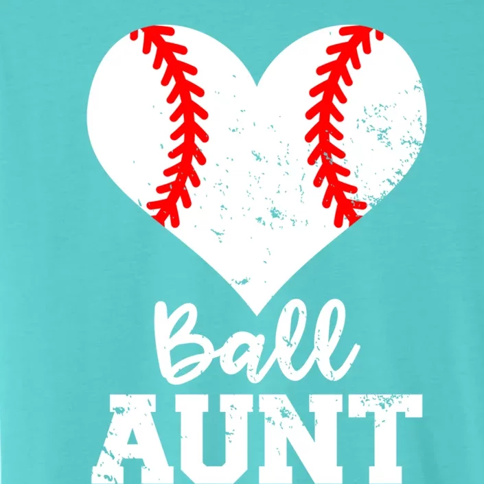 Ball Aunt Heart Funny Baseball Aunt Cool Gift ChromaSoft Performance T-Shirt