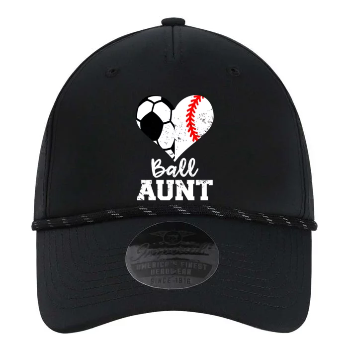 Ball Aunt Heart Funny Soccer Baseball Aunt Gift Performance The Dyno Cap