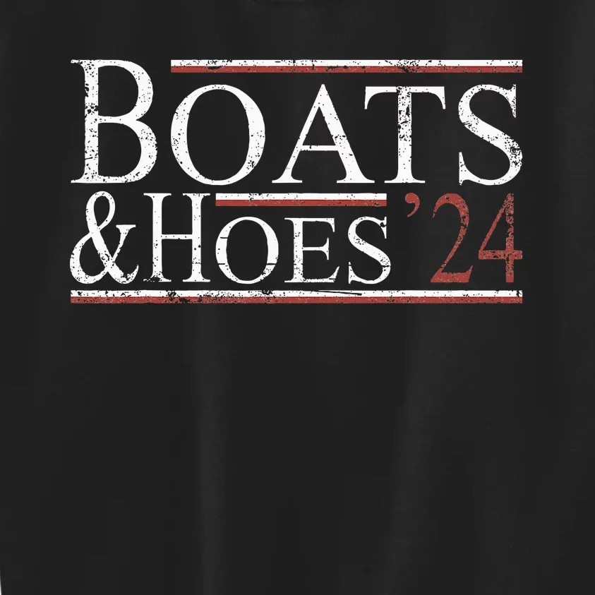 Boats And Hoes 2024 Funny Political Election 2024 Kids Sweatshirt