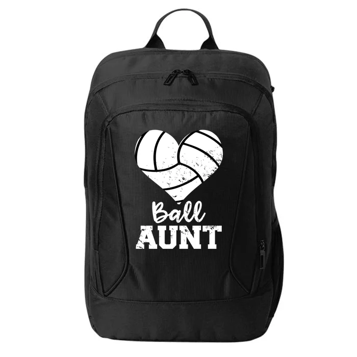 Ball Aunt Heart Funny Volleyball Aunt Gift City Backpack