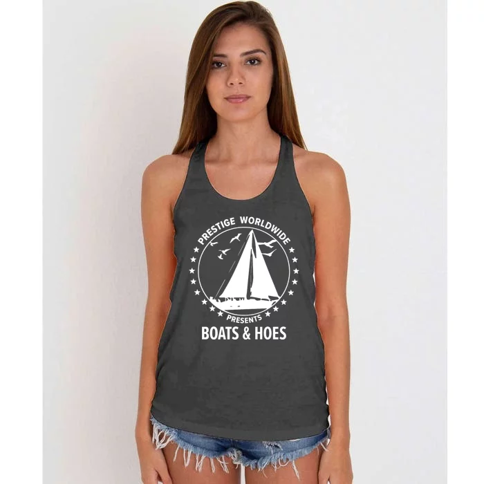 Boats And Hoes Step Brothers Gift Women's Knotted Racerback Tank