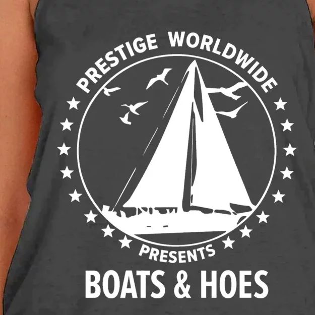 Boats And Hoes Step Brothers Gift Women's Knotted Racerback Tank