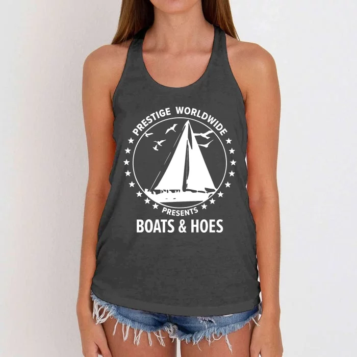 Boats And Hoes Step Brothers Gift Women's Knotted Racerback Tank