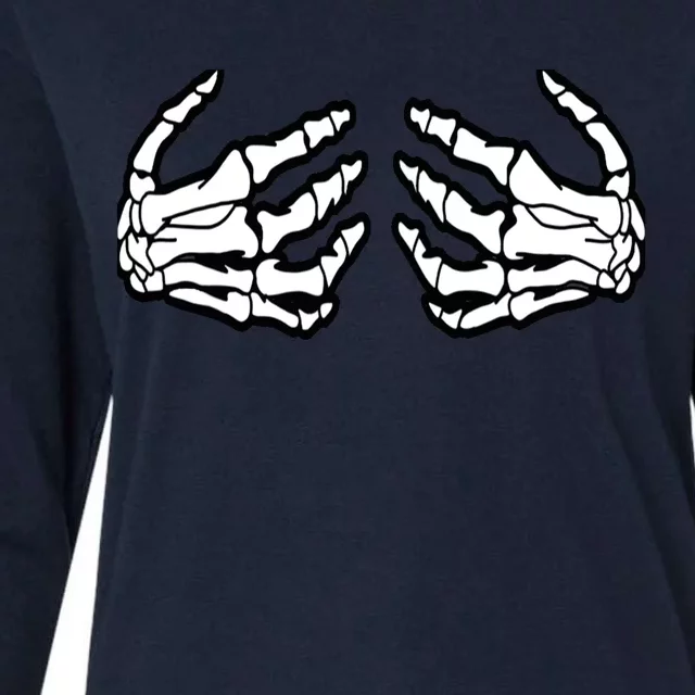 Best Adult Halloween Creepy Skeleton Hands - Funny Skeleton Womens Cotton Relaxed Long Sleeve T-Shirt