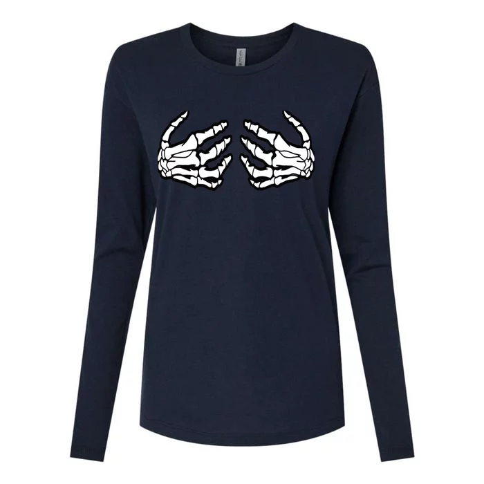 Best Adult Halloween Creepy Skeleton Hands - Funny Skeleton Womens Cotton Relaxed Long Sleeve T-Shirt