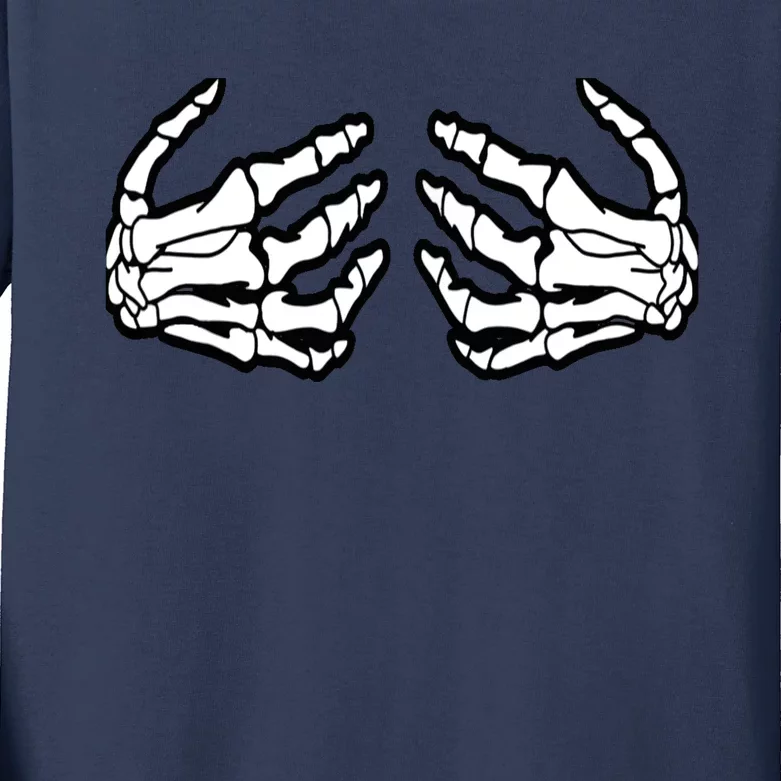 Best Adult Halloween Creepy Skeleton Hands - Funny Skeleton Kids Long Sleeve Shirt