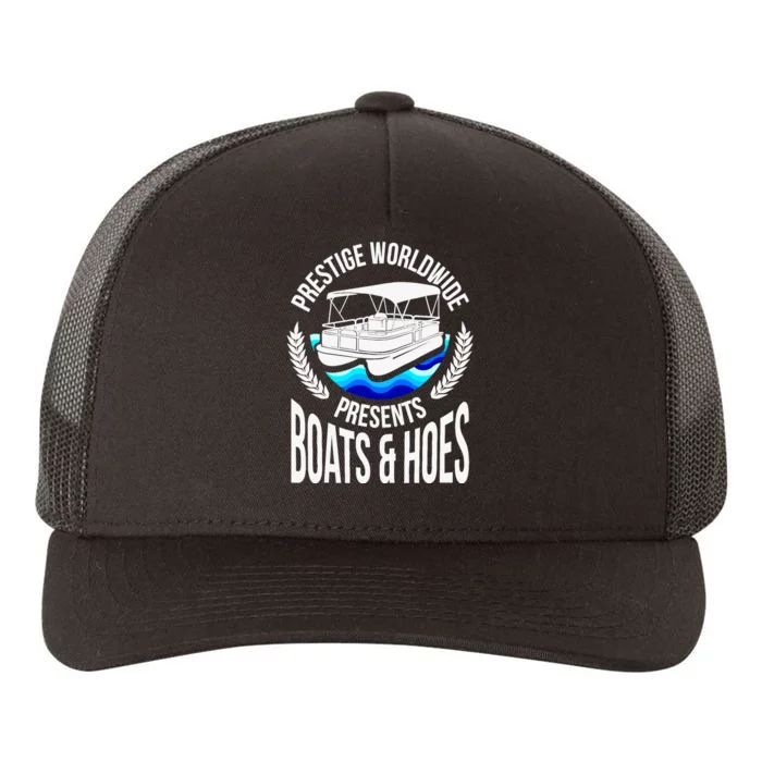 Boats And Hoes Funny Adult Humor Pontoon Party Gift Yupoong Adult 5-Panel Trucker Hat