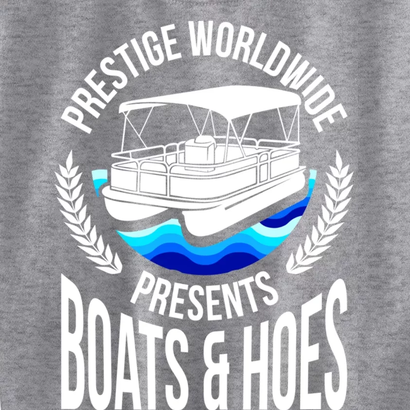 Boats And Hoes Funny Adult Humor Pontoon Party Gift Funny Gift Kids Sweatshirt