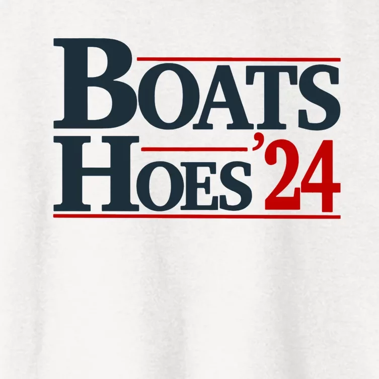 Boats And Hoes 2024 Election Funny Women's Crop Top Tee