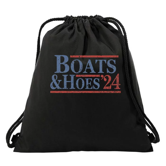 Boats And Hoes 2024 Election Funny Gifts Drawstring Bag