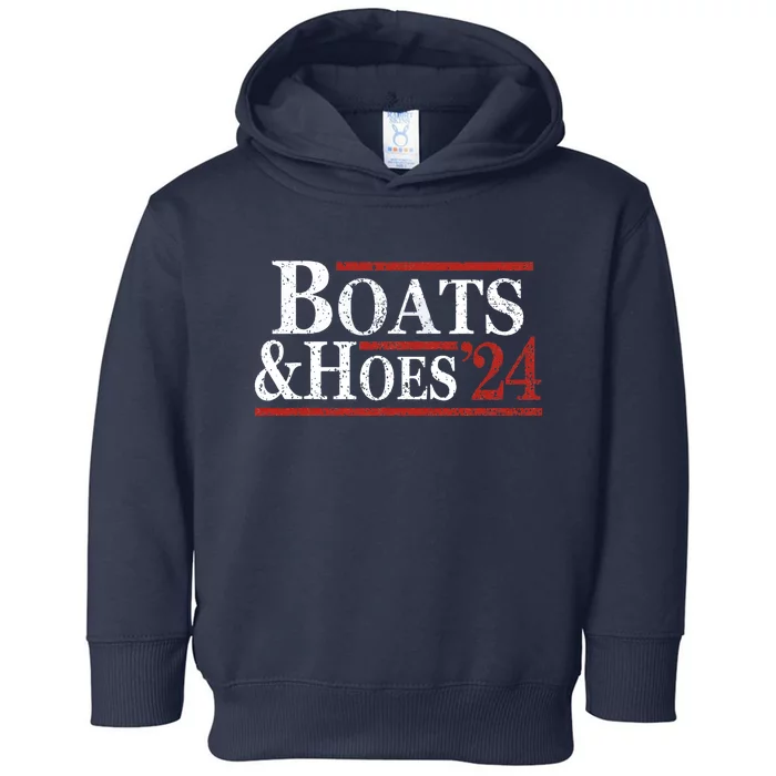 Boats And Hoes 2024 Funny Summer Beach Vacation Toddler Hoodie