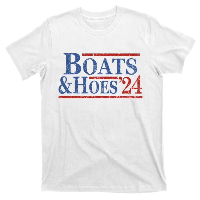 Boats And Hoes 2024 Funny Summer Beach Vacation T-Shirt