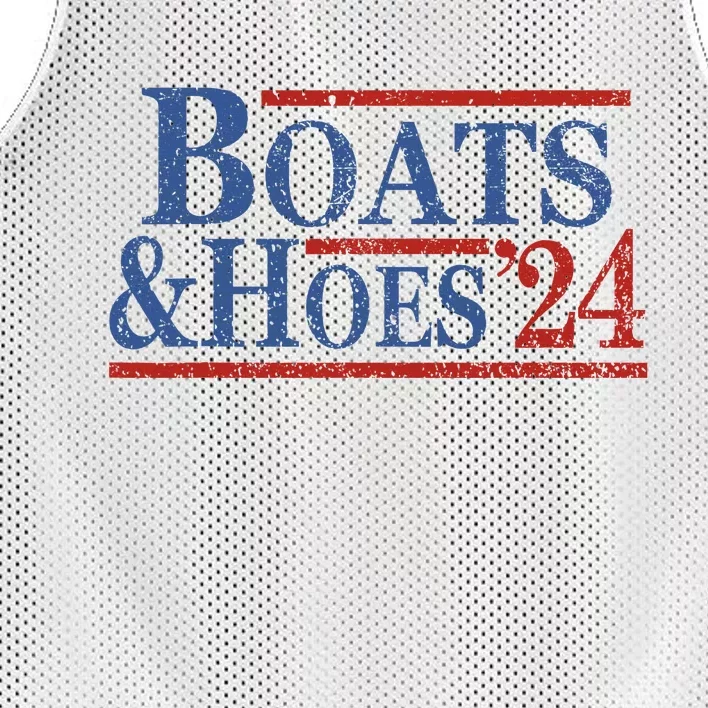 Boats And Hoes 2024 Funny Summer Beach Vacation Mesh Reversible Basketball Jersey Tank