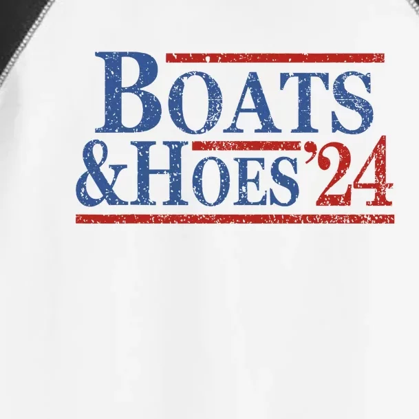 Boats And Hoes 2024 Funny Summer Beach Vacation Toddler Fine Jersey T-Shirt