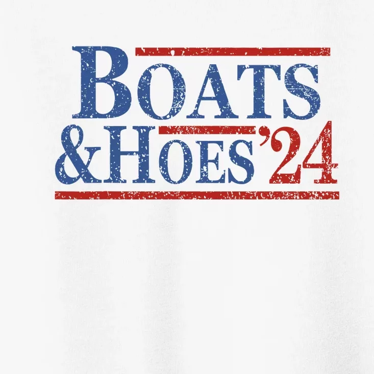 Boats And Hoes 2024 Funny Summer Beach Vacation Toddler T-Shirt