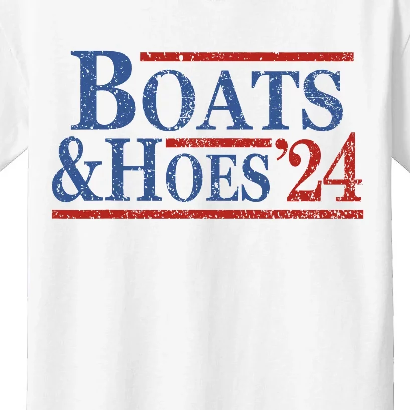 Boats And Hoes 2024 Funny Summer Beach Vacation Kids T-Shirt