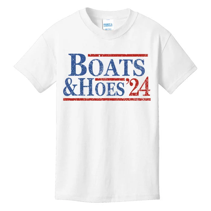 Boats And Hoes 2024 Funny Summer Beach Vacation Kids T-Shirt