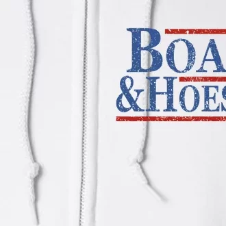 Boats And Hoes 2024 Funny Summer Beach Vacation Full Zip Hoodie