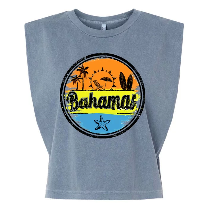 Bahamas Retro Circle Garment-Dyed Women's Muscle Tee