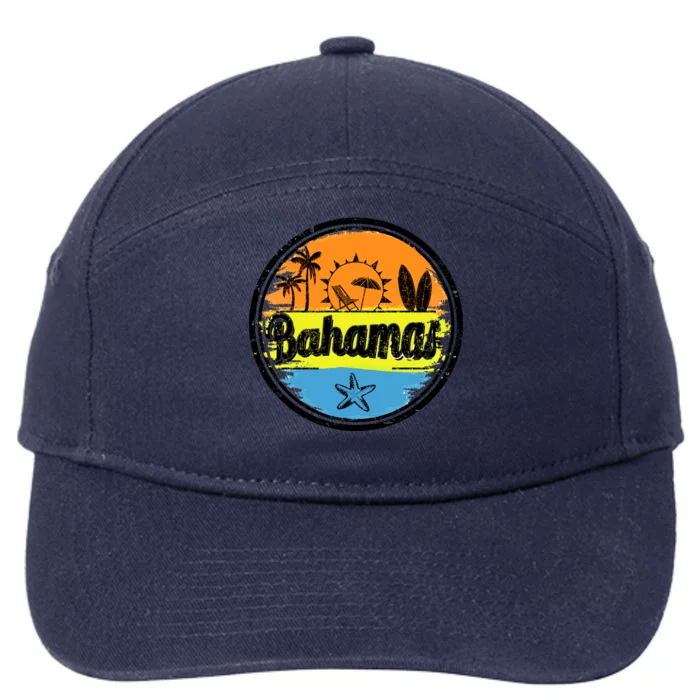 Bahamas Retro Circle 7-Panel Snapback Hat