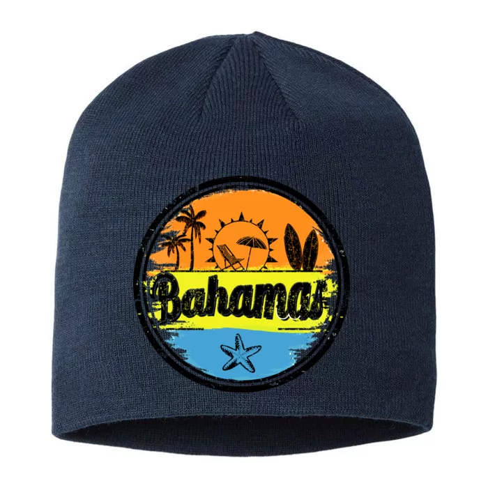 Bahamas Retro Circle 8 1/2in Sustainable Knit Beanie