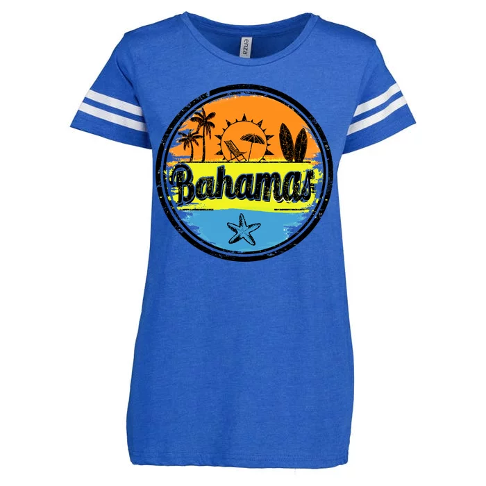 Bahamas Retro Circle Enza Ladies Jersey Football T-Shirt